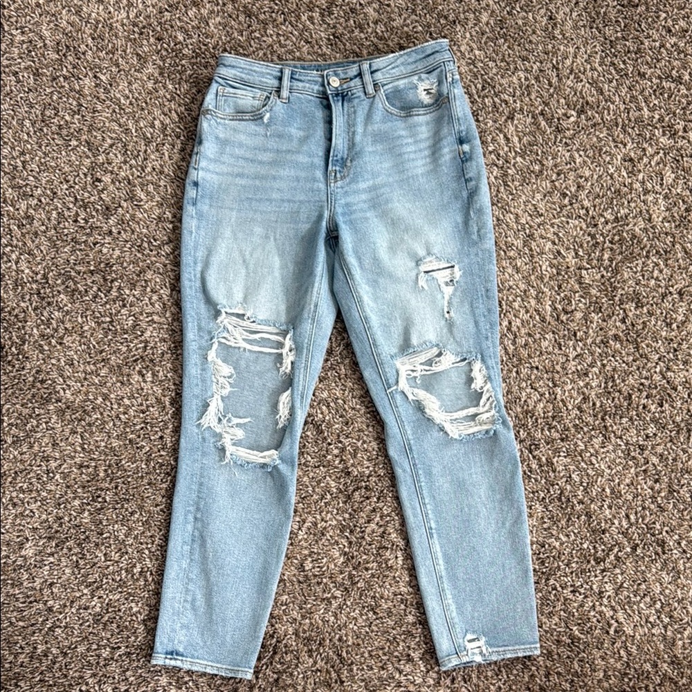 AEO Light Blue Distressed Jeans